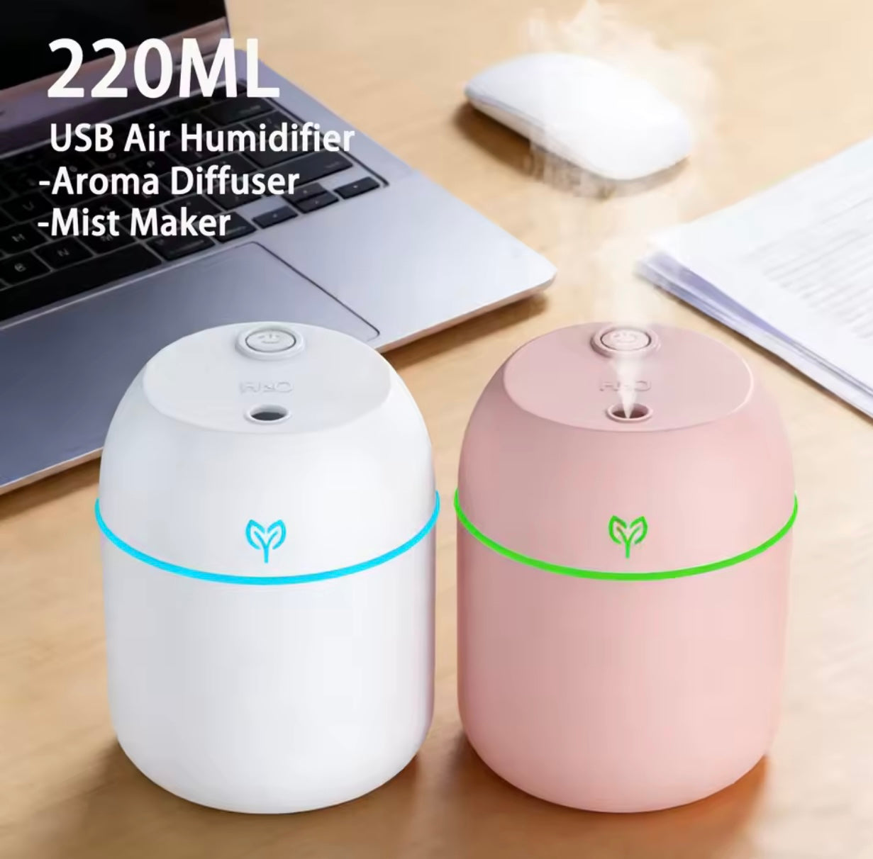 Humidificateur d'air 220ml, protection contre la coupure de courant.
